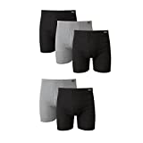 Hanes Men's Comfort Soft Boxer Briefs, X-Large, Black and Gray, 5-Pack