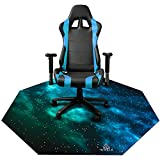 AREIA Space Computer Chair Mat (47 x 47), Noise Cancelling Gaming Chair Mat  Anti-Slip Gaming Floor Mat  Scratch Resistant Mat for Office Chair  Octagon Computer Chair Mat for Hardwood Floor