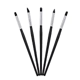 Tazrigo 5pcs Black Dental Resin Brush Pens Dental Shaping Silicone Tooth Tool