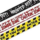 Emopeak Zombie Caution Tape - Zombie Posters Pack, Fright Tape Bundle for Zombie Party or Halloween Party