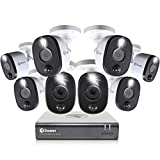 Swann Home DVR Security Camera System with 1TB HDD, 8 Channel 8 Camera, 1080p Full HD Video, Indoor or Outdoor Wired Surveillance CCTV, Color Night Vision, Heat Motion Detection, LED Lights, 845808