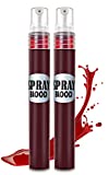 Halloween Fake Blood, Washable Fake Blood Spray for Face Mouth Clothes, Easy to Clean Blood Paint Vampire Zombie Makeup, Realistic Bloody Clothing Splatter Blood Fake Dress Up Cosplay (0.68oz/20ml)