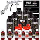 U-POL Raptor Blood Red Urethane Spray-On Truck Bed Liner Kit W/Free Spray Gun, 6 Liters