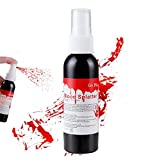 Go Ho Fake Blood Makeup Spray 2.1Oz(60ml),Halloween Realistic Fake Blood for Clothes,Blood Splatter for Zombie Monster Vampire Clown Costume Cosplay Makeup,1PC