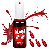 Fake Blood Makeup Spray 1oz, Fake Blood for Theater and Costume or Halloween Zombie, Vampire and Monster Dress Up, So Realistic Vampire Zombie Makeup Kit Cosplay Accessories for Clothes, Face and Body