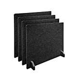 Acoustic Freestanding Desk Divider  Noise Reducing Desk Privacy Panel for Students, Office Furniture Partition | 20" H x 24" W Four Pack (Shadow)
