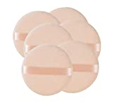 6 PCS 60 X 15mm Velvet Round Shaped Loose Powder Puff with Satin Ribbon Band Soft Makeup Cosmetic Sponge