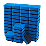 Favourde 48 Pack Magnetic Whiteboard Dry Eraser Chalkboard Cleansers for Classroom, Home and Office (Blue)