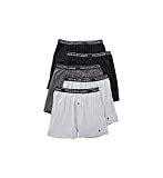 Polo Ralph Lauren Underwear Men's 5 Pack Classic Fit Boxer Briefs, Black/Charcoal/Grey, L