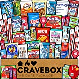 CRAVEBOX Snack Box Variety Pack Care Package (45 Count) Finals Gift Basket Stuffers Kids Teens Grandchildren Men Women Adults Candy Food Cookies Chips Arrangement Mix College Student Sampler Office