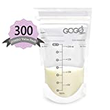 300 Count (5 Pack of 60 Bags) Jumbo Value Pack Breastmilk Storage Bags - 7 OZ, Pre-Sterilized, BPA Free, Leak Proof Double Zipper Seal, Self Standing, , for Refrigeration and Freezing - Only at Amazon