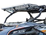 SuperATV Scratch Resistant 1/4" Polycarbonate Flip UTV Windshield for 2020+ CFMoto ZForce 950 | Full, Half, or Vented Positions | XR Optic Hard Coating | Pre-Assembled | Easy Install | USA Made!