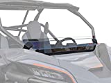 SuperATV Half Windshield for 2020+ CFMOTO ZForce 950 | Clear Standard 1/4" Polycarbonate | Windshield Height: 8-3/8 | No Tools Needed | USA Made!