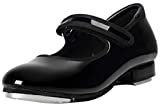 Linodes Patent Easy Strap Tap Shoe for Girls and Boys (Toddler/Little Kid/Big Kid)-Black-3M-Big Kid