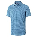 Mens Golf Shirts Moisture Wicking Dry Fit Short Sleeve Performance Sport Stripe Golf Polo Shirts for Men