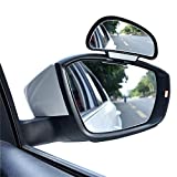 YASOKO 360 degree adjustable Wide Angle Side Rear Mirrors blind spot Snap way rear view mirror universal (Right, Black)