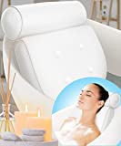 Bath Pillow (Extra Comfort), Relaxing Bath Pillows for Tub Neck and Back Support, Luxury Bathtub Pillow Headrest Cushion, Bath Tub Pillow Neck Head, Bath Accessories Women, Jacuzzi Hot Tub Pillow Rest