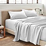 Bare Home Twin XL Sheet Set - College Dorm Size - Luxury 1800 Ultra-Soft Microfiber Twin Extra Long Bed Sheets - Deep Pockets - Easy Fit - Extra Soft - 3 Piece Set - Bed Sheets (Twin XL, White)