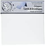 Ruby Rock-It FSC53 Fundamentals Stepper Square Cards and Envelopes, 6 by 6-Inch, Accordion White, 4-Pack