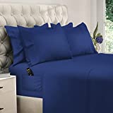 DREAMCARE King Size Sheets - 6 PCS Set - up to 21 inches - 2500 Supreme Collection - Superior Softness - Hotel Luxury Sheets & Pillowcases Set - Wrinkle and Fade Resistant (King, Navy Blue)