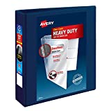 Avery Heavy Duty View 3 Ring Binder, 2" One Touch EZD Ring, Holds 8.5" x 11" Paper, 1 Navy Blue Binder (79802)
