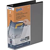 QuickFit View Binder, 3-Ring Binder, Angle D Ring, 2 Inch, Black,87031