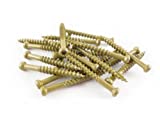 WoodPro Fasteners TH7X2-1 Number-7 by 2-Inch Trim Head Wood Construction Screws, T10, 1-Pound Net Weight, 174-Piece , Gold