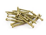 WoodPro Fasteners TH7X112-1 Number-7 by 1-1/2-Inch Trim Head Wood Construction Screws, T10, 1-Pound Net Weight, 245-Piece , Gold