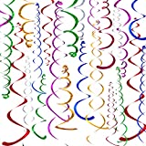 Bememo 84 Pieces Hanging Swirls Whirls Party Decoration for Birthday Baby Shower St. Patrick's Day Easter Mothers Day Graduation Wedding Celebration Tea Party