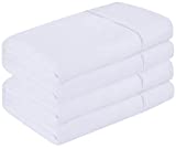 Royale Linens 2 Pack Flat Sheet Set - Top Sheet - Ultra Soft & Breathable - Brushed 1800 Microfiber - Wrinkle & Stain Resistant - Hotel Quality- Flat Sheet Sold Separately (Queen, White)