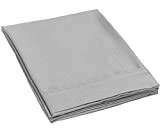 SILIPA Flat Sheet Queen Size 1-Piece Extra Soft Brushed Microfiber Machine Washable Wrinkle-Free Breathable Easy Care (Gray, Queen)