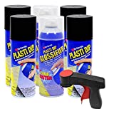 Plasti Dip Rim Kit: 4 Aerosol Cans Black, 2 Aerosol Cans Glossifier, 1 Cangun