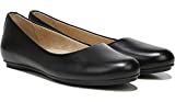 Naturalizer Womens Maxwell Round Toe Comfortable Classic Slip On Ballet Flats ,Black Leather,9M