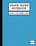 Graph Paper Notebook 8.5 x 11 / 120 Pages / 4x4: Composition Exercise Book - Grid Paper 4 Squares per Inch - for School, Engineering Work, Drawing & ... Students (Notebooks for Education & Work)
