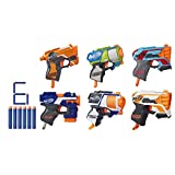 NERF MicroShots 6-Blaster Bundle - 6 Mini Dart-Firing Elite Blasters and 6 Official Elite Darts - for Kids, Teens, Adults (Amazon Exclusive)