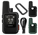 Garmin inReach Mini 2 Lightweight and Compact Satellite Communicator, Hiking Handheld, Black with Wearable4U 2 Pack Cases Black/Khaki Bundle