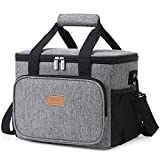 Lifewit Large Lunch Bag 24-Can (15L) Insulated Lunch Box Soft Cooler Cooling Tote for Adult Men Women, Grey