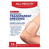 All Health Clear Waterproof Transparent Dressing Wound Cover, 2.36 in X 2.75 in, 16 Count