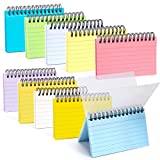 Koogel 500PCS Multicolor Index Cards, Ruled Flash Cards with Double Covers Record Revision Note Paper with Spiral 5x3 Inches for School Office Household Memory Learning Taking To Do List