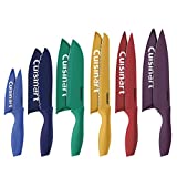 Cuisinart C55-12PCKSAM 12-Piece Ceramic Coated Stainless Steel Knives, Comes with 6-Blades and 6-Blade Guards, Color Coded, Jewel