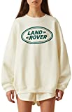 Land Rover Women's White Vintage Crew Neck Sweatshirt Size Large