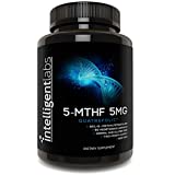 5MG L-5-MTHF by Intelligent Labs, L-5-Methyltetrahydrofolate Activated Folic Acid Supplement as Quatrefolic Acid - Activated Folate, 60 Capsules - 2 Months Supply, 5mg = 5000mcg MTHF