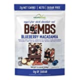 Keto Sugar Free Dark Chocolate and Nut Bombs, Blueberry Macadamia by Nature's Intent - Combination of Almond Butter, Almonds, Pecans, Macadamias, Blueberries, Hemp Protein Powder, Sea Salt & MCT Oil - Healthy Gluten Free Snacks