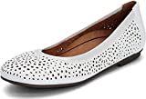 Vionic Womens Spark Robyn Perf Ballet Flat- Supportive Ladies Shoes That Include Three-Zone Comfort with Orthotic Insole Arch Support, Medium Fit Flat Shoes for Women White 11 Medium US