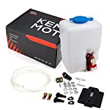 Kemimoto Universal Car Windshield Washer Pump, Washer Fluid Reservoir Bottle Kit with Pump Jet Button Switch 12V Windshield Tank