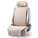 IVICY Linen Car Seat Cover for All Seasons Soft & Breathable Front Premium Covers with Non-Slip Protector Universal Fits Most Automotive, Van, SUV, Truck - 1 Unit