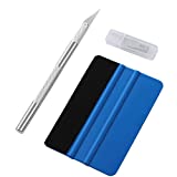BFDYY Car Window Film Tinting Tools, Vinyl Wrap Kit, Precut/Auto Window Tint Tool Kit, Window Tint Installation Kit, Wallpaper Smoothing Tool with Felt Squeegee & Craft Knife (Blue)
