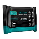 Body Wipes for Adult Bathing 50 XXL 12''x12'' - Body Wipes for Camping Shower Body and Face Wipes, Biodegradable Personal Hygiene Body Cleansing Wipes for Women and Men for After Gym Travel