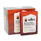 allez outdoor | Biodegradable Cleansing Cloths | Natural Plant-Based Face and Body Wipes | PH Balanced | Cactus Bloom and Chaparral Scent | 20ct Individually Wrapped Towelettes