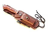 CELTIBEROCOCO - Outdoor / Survival / Hunting / Tactical Knife - Cocobolo Wood Handle, Stainless Steel MOVA-58 with Genuine Leather Multi-positioned Sheath + Sharpener Stone + Firesteel